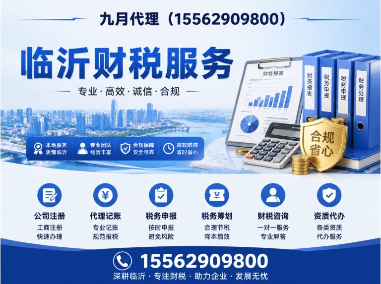 临沭县临沂代理记账展示图